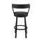 Armen Living Bryant 30" Bar Height Swivel Bar Stool in Black Finish and Black Faux Leather LCBYBABLBL30 - alternate 6